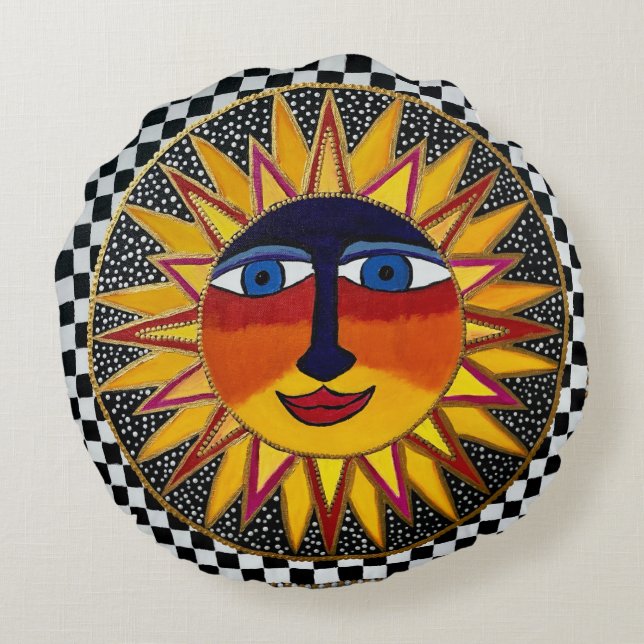 088 - Rundkissen Rundes Kissen (Rückseite)