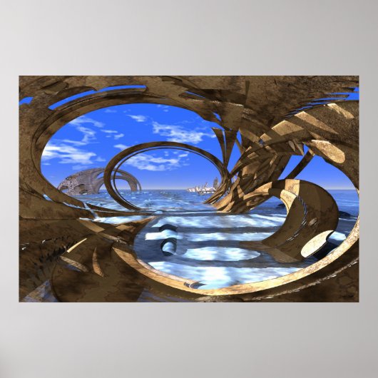 #08-02 Neolothic Caribbean: Surreal Fraktal Cave Poster (Vorne)