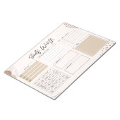 08.5 x 11 Notepad Brown Notizblock (angewinkelt)