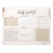 08.5 x 11 Notepad Brown Notizblock (Vorderseite)