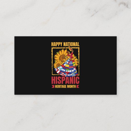 08.National Hispanic Erbe Monat alle Länder. Visitenkarte (Vorderseite)