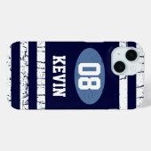 08 number blue sport theme Case-Mate iPhone hülle (Rückseite (Horizontal))