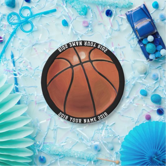 08 von 12 Basketball Custom Party Plate Pappteller (Party)