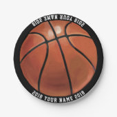 08 von 12 Basketball Custom Party Plate Pappteller (Vorderseite)
