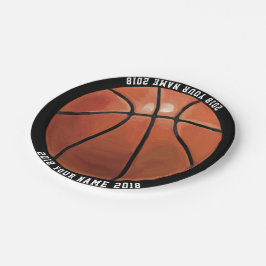 08 von 12 Basketball Custom Party Plate Pappteller