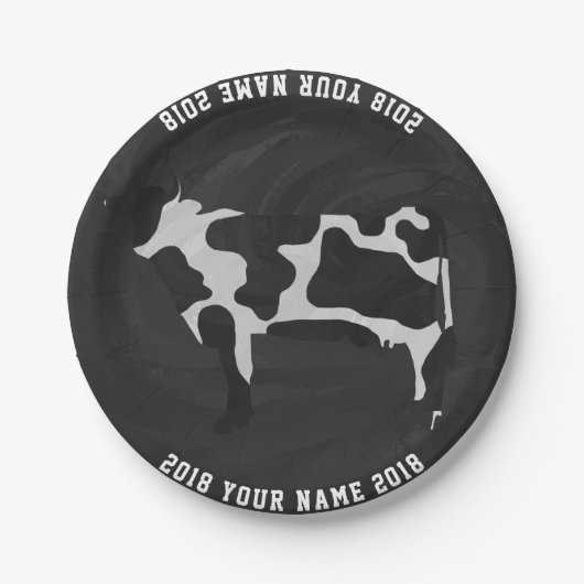 08 von 12 Kuh-Party-Platte Pappteller (Vorderseite)
