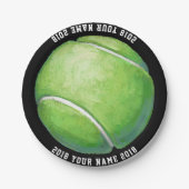 08 von 12 Tennis Ball Custom Party Plate Pappteller (Vorderseite)