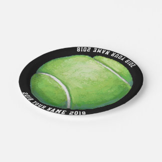 08 von 12 Tennis Ball Custom Party Plate Pappteller