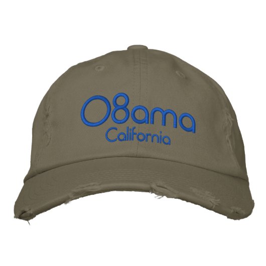'08bama, Kalifornien Bestickte Baseballkappe (Vorderseite)