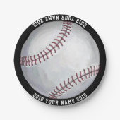 08of12 Baseball Custom Party Plate Pappteller (Vorderseite)