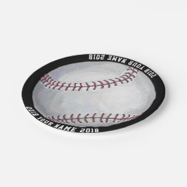 08of12 Baseball Custom Party Plate Pappteller
