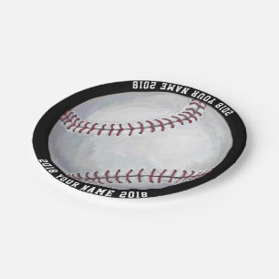 08of12 Baseball Custom Party Plate Pappteller