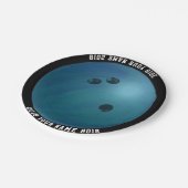 08of12 Bowling Ball Custom Party Plate Pappteller (Schrägansicht)