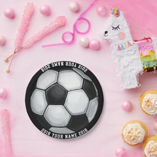 08of12 Fußball Ball Custom Party Plate Pappteller (Party)