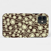 090512 Creme auf Dunkelbraun Case-Mate iPhone Hülle (Rückseite (Horizontal))