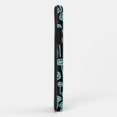 090512 Lt Blue Green on Black Case-Mate iPhone Hülle (Hinten/Rechts)