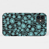 090512 Lt Blue Green on Black Case-Mate iPhone Hülle (Rückseite (Horizontal))