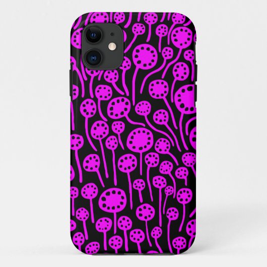 090512 Magenta auf Schwarz Case-Mate iPhone Hülle (Rückseite)