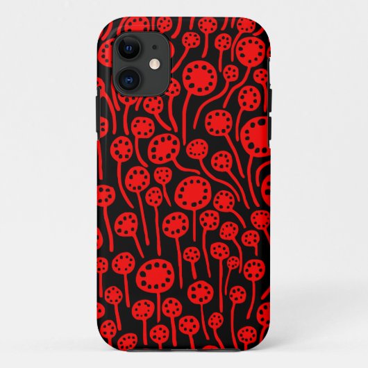 090512 Rot auf Schwarz Case-Mate iPhone Hülle (Rückseite)