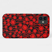 090512 Rot auf Schwarz Case-Mate iPhone Hülle (Rückseite (Horizontal))