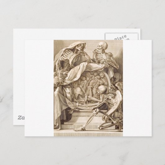 090Skelett2 Postkarte (Vorne/Hinten)