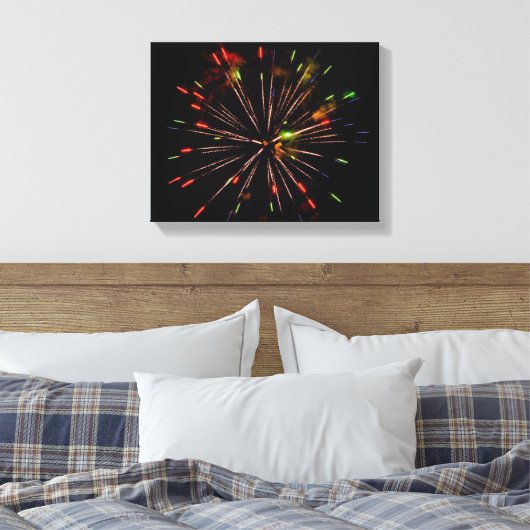 0948-Feuerwerk Leinwanddruck (Insitu (Schlafzimmer))