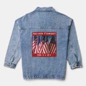 09-11-01 Vergessen Sie nie die amerikanische Flagg Jeansjacke (Rückseite)