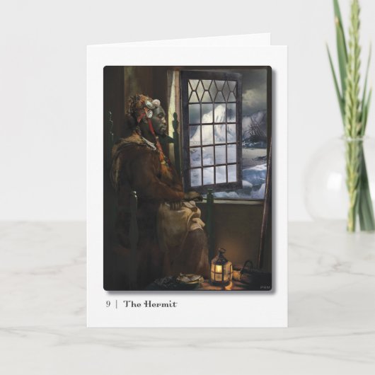 09 Die Hermit Tarot Grußkarte Karte (Vorderseite)