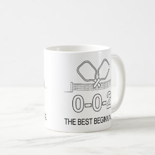 0-0-2 Der beste Start Indoor-Pickleball-Becher Kaffeetasse