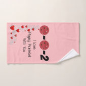 0-0-2 I Liebe Pickleball mit Valentine Handtuch (Handtuch)