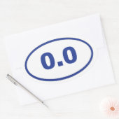 0,0 blaues Oval Ovaler Aufkleber (Umschlag)