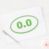 0,0 hellgrün ovaler aufkleber (Umschlag)