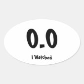 0,0 I beobachtet Ovaler Aufkleber (Vorderseite)