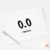 0,0 I beobachtet Ovaler Aufkleber (Umschlag)