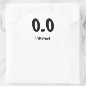 0,0 I beobachtet Ovaler Aufkleber (Tasche)