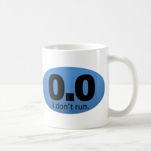 0,0 Ich laufe nicht Kaffeetasse (Rechts)