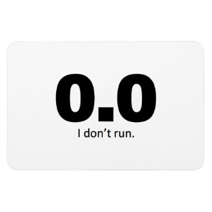 0,0 Ich laufe nicht Magnet