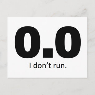 0,0 Ich laufe nicht. Postkarte