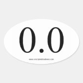 0,0 Meilen Ovaler Aufkleber (Vorderseite)