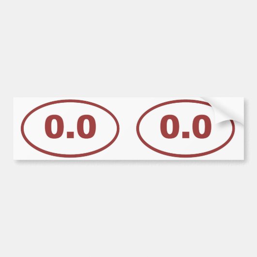 0,0 oval autoaufkleber (Vorne)