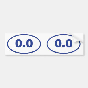 0,0 Oval Autoaufkleber