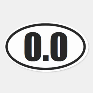 0,0 ovale Aufkleber