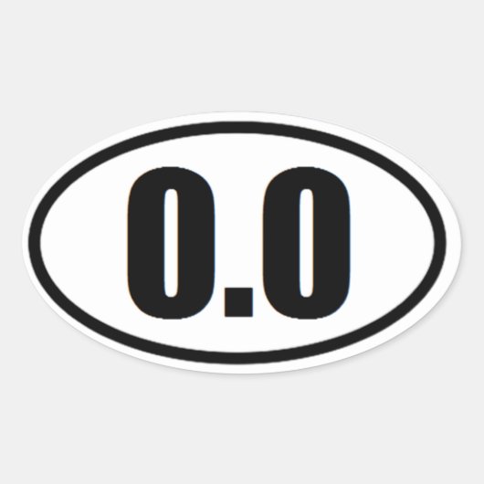 0,0 ovale Aufkleber (Vorderseite)