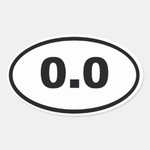 0.0 OVALER AUFKLEBER