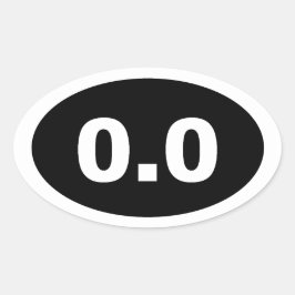 0.0 OVALER AUFKLEBER