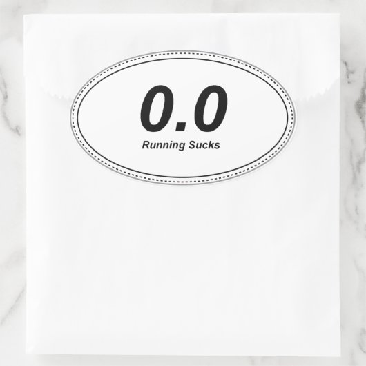 0.0 Ovaler Autoaufkleber läuft Ist zum Kotzen! Ovaler Aufkleber (Tasche)