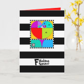 0-1-1-2-3-5-8 Fibonacci Karte (Gelbe Blume)