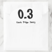 0.3 Couch-Kühlschrank Ovaler Aufkleber (Tasche)