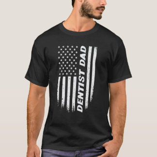 0 4. Juli Amerikanische Flagge Zahnarzt Vater Vate T-Shirt