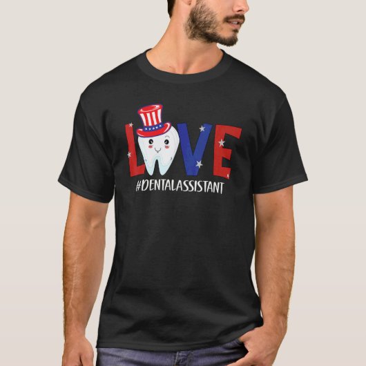 0 4. Juli Zahn Zahnärztliche Assistentin Kinderhei T-Shirt (Vorderseite)